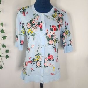 New York & Co Floral Button Down Cardigan Sweater